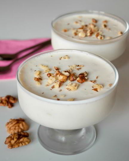 Рецепт сметанного желе с орехами