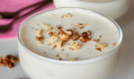 сметанное желе с орехами