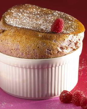 Грушево-малиновое суфле