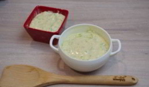 кабачковое суфле с индейкой под грибным соусом