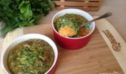 морковно-шпинатное суфле