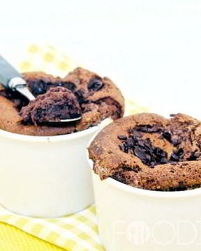 Шоколадное суфле с хурмой