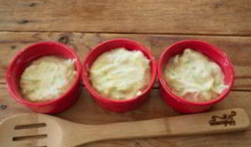 суфле из кабачков с грибным соусом