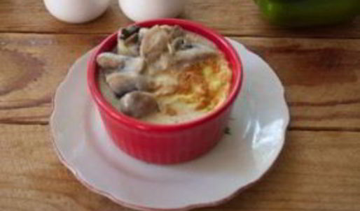 суфле из кабачков с грибным соусом