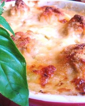 Суфле из кабачков с куриными фрикадельками