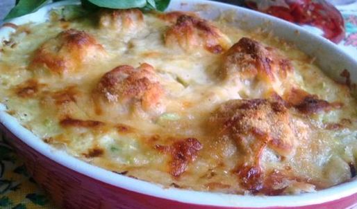 суфле из кабачков с куриными фрикадельками