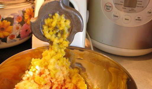 суфле из овощей под маслятами в сметане