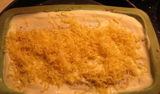 суфле из овощей под маслятами в сметане