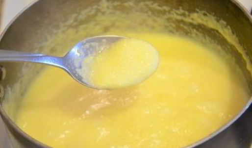 суфле из поленты с вешенками