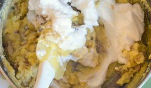 суфле из поленты с вешенками