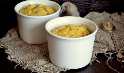 суфле из поленты с вешенками