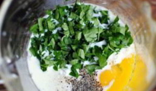 суфле с картофелем и колбасками