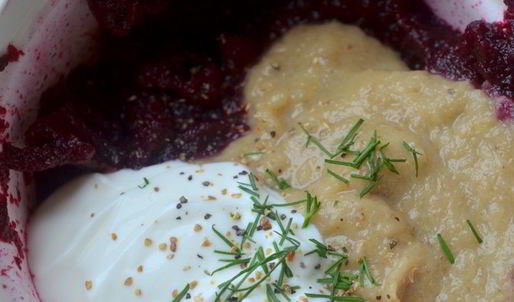 свекольно-грибное суфле