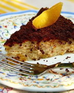 Сырное суфле с апельсином и шоколадом