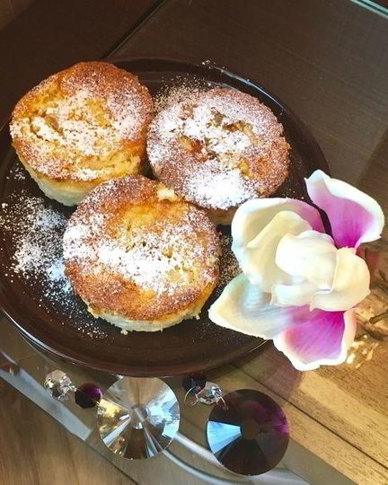 Рецепт творожно-рисовых пудинги с ананасовым суфле