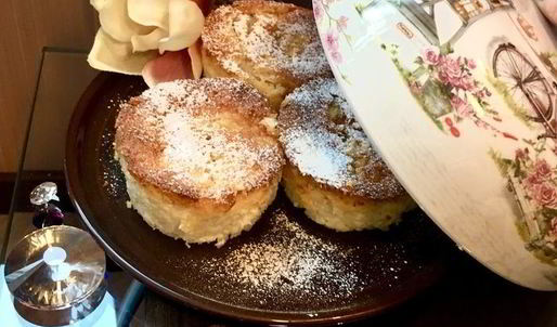 творожно-рисовые пудинги с ананасовым суфле