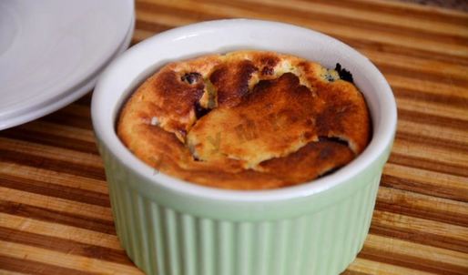 творожное суфле с черникой