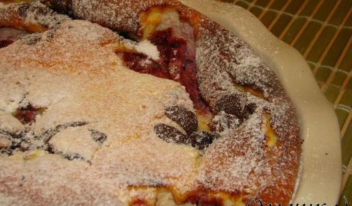 творожное суфле с крыжовником и шоколадом