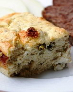 Творожное суфле с зеленой фасолью