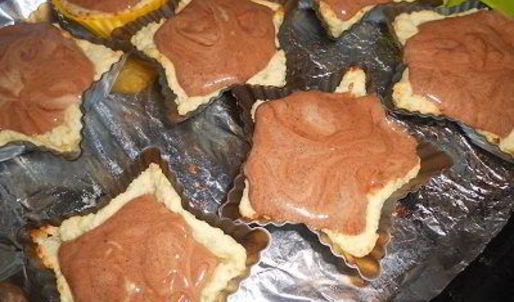 творожные корзиночки с шоколадным суфле