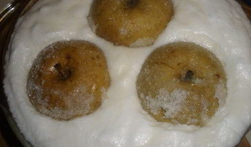 яблоки в манном суфле