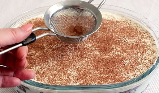 тирамису на шоколадном бисквите без яиц