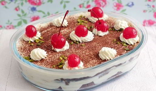 тирамису на шоколадном бисквите без яиц