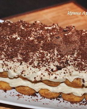 Тирамису с темным шоколадом