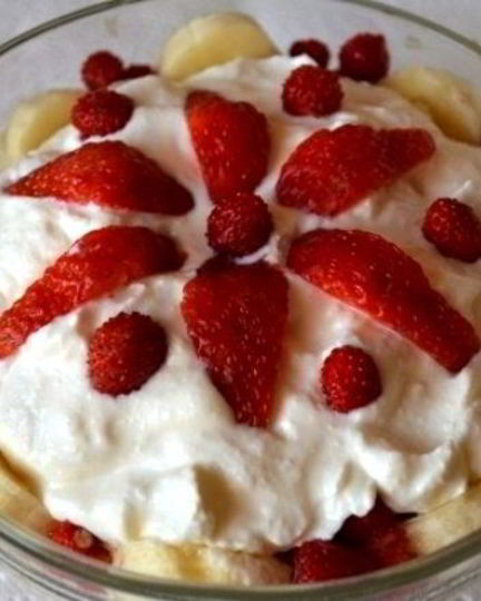 Рецепт творожно-бананового десерт