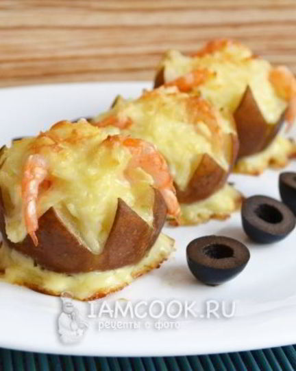 Рецепт запеченной груши с креветками