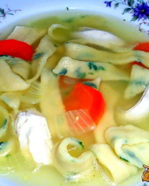 Домашняя зеленая лапша