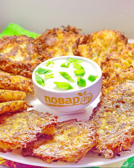 Рецепт драники из картофеля, кабачка и яблока