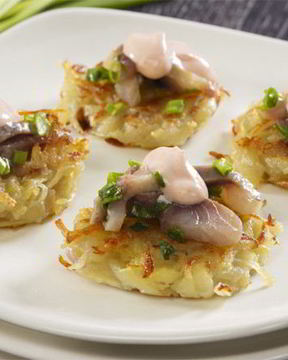 Драники с селедкой