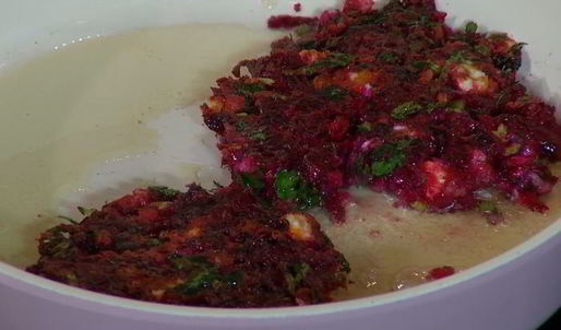 свекольные драники с брынзой