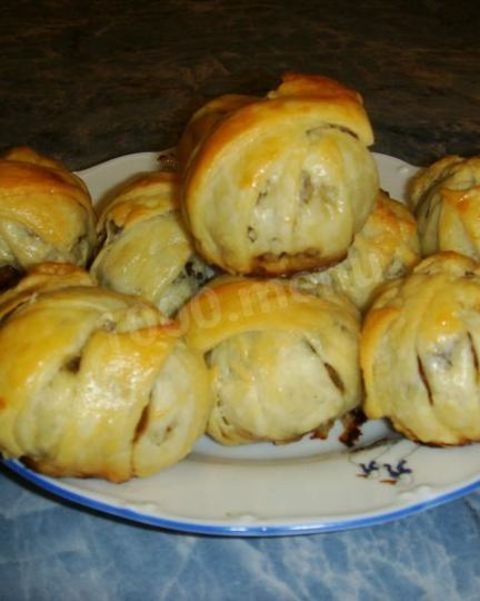 Рецепт фрикаделек из фарша в слоеном тесте