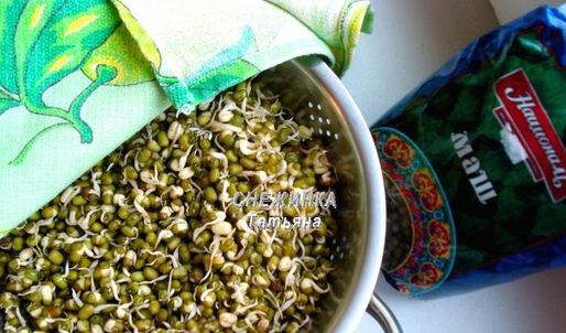 фрикадельки из маша с банановым соусом в капустных лепестках