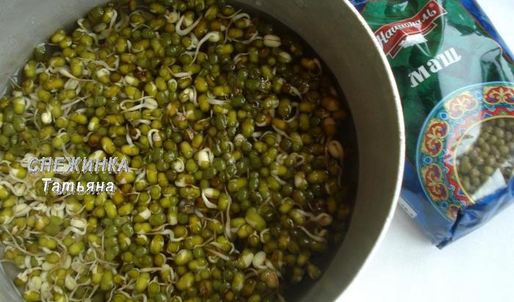 фрикадельки из маша с банановым соусом в капустных лепестках