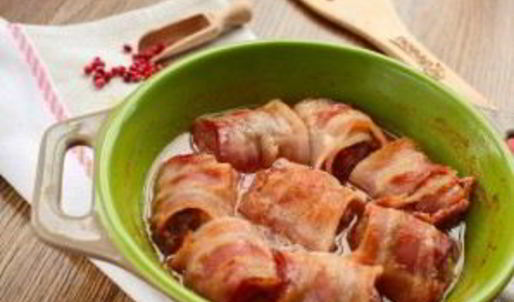 фрикадельки с беконом в сливочно-томатном соусе