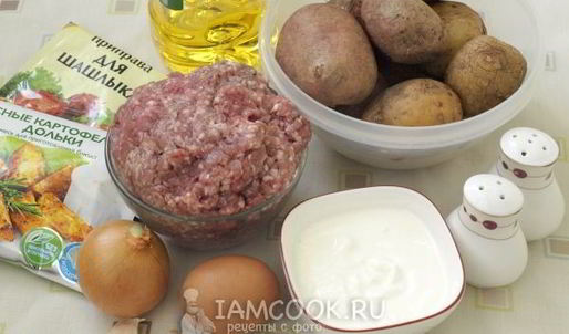 фрикадельки с картошкой в духовке