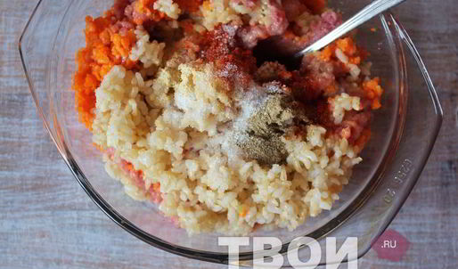 фрикадельки с рисом