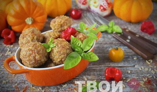 фрикадельки с рисом