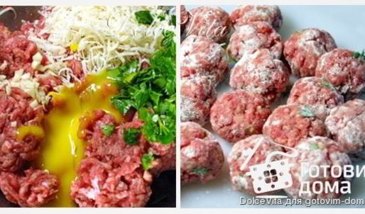 фрикадельки в соусе с шампиньонами