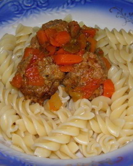 Рецепт фузилли с фрикадельками