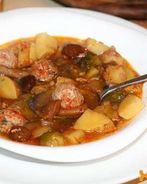 Грибы с фрикадельками в горшочках