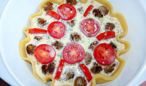 киш с фрикадельками