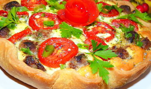 киш с фрикадельками