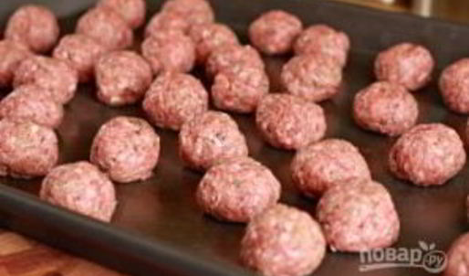 макароны с фрикадельками