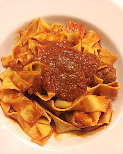 Рецепт пасты паппарделле с фрикадельками