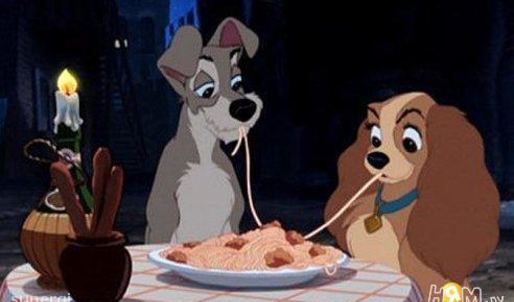 спагетти с фрикадельками леди и бродяга