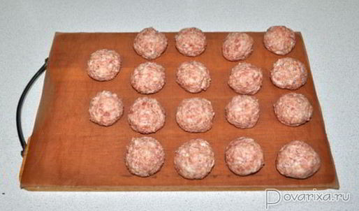 свиные фрикадельки в горчично-медовом соусе